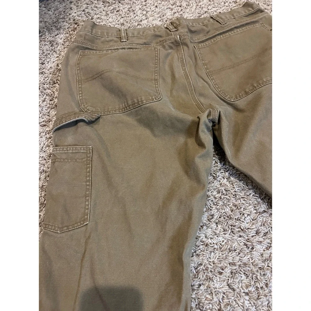 Wolverine Mens Brown‎ Canvas Work Pants 40x32 Rugged Duck Carpenter Utility